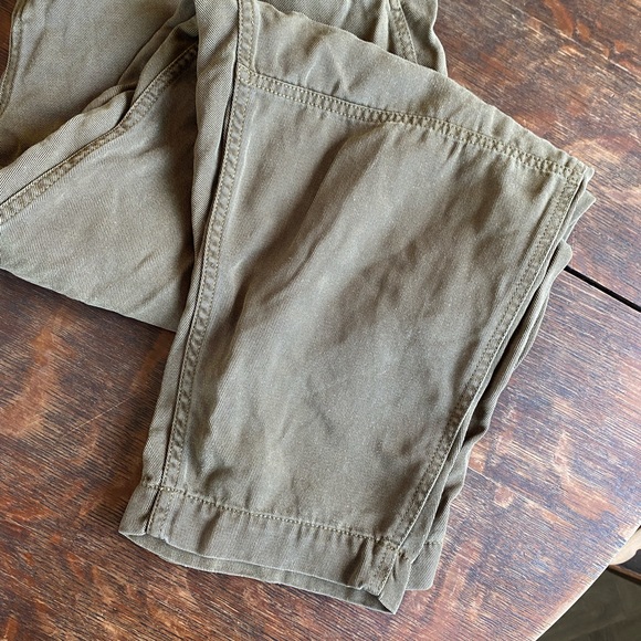 Everlane High Waisted Olive Barrel Trouser Pant - Picture 3 of 9